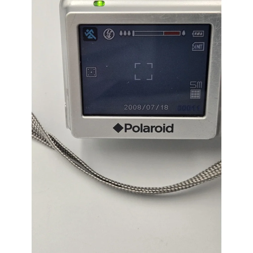 Polaroid I534 5.0MP Digital Camera Silver 3 X Super Zoom Works No Memory Card